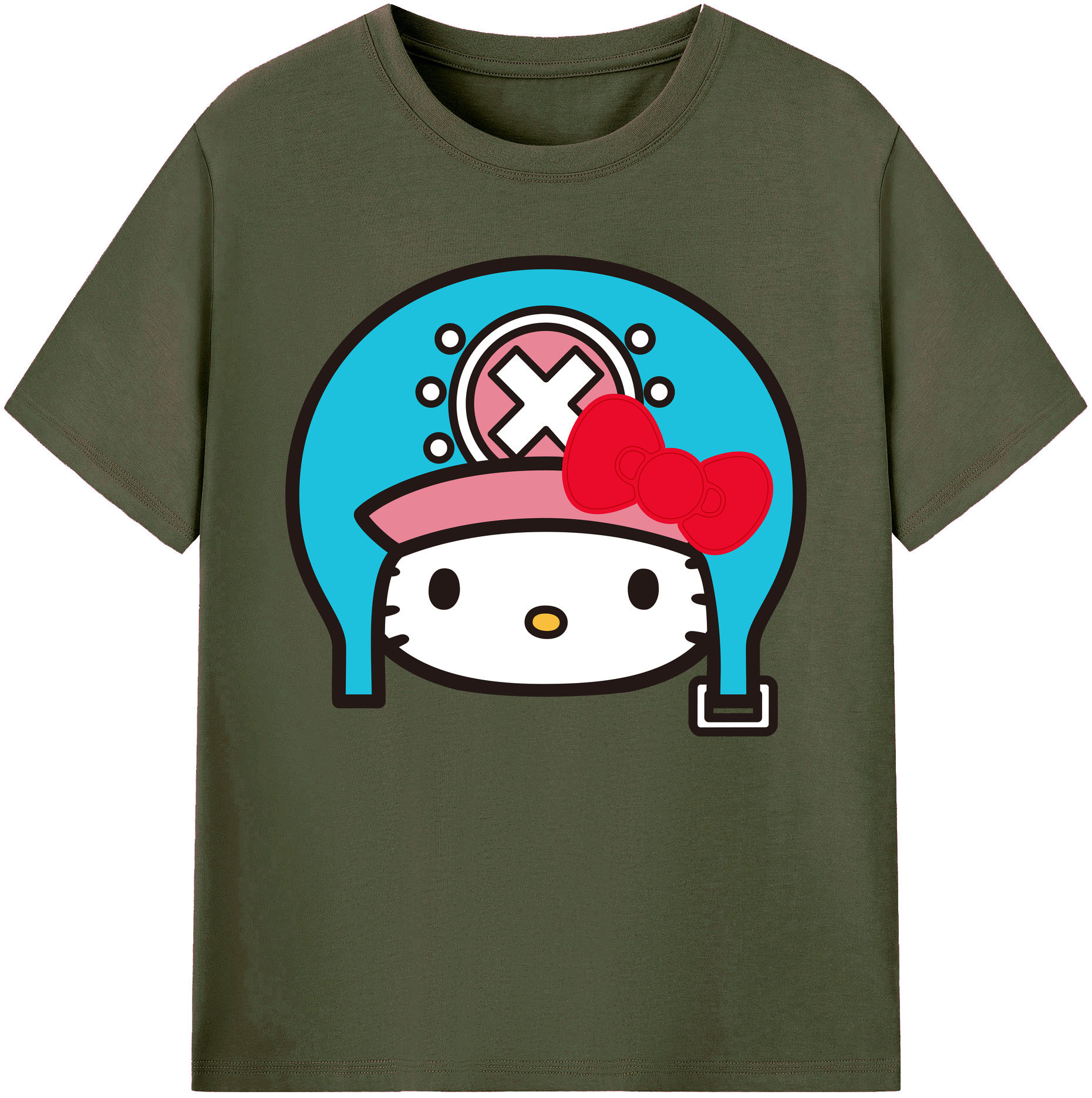 （画像用） Hello Kitty ハローキティ 綿100％ メンズ半袖Tシャツ｜肌触りやわらか＆通気性